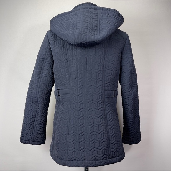 Gallery Lord & Taylor Women’s Hooded Quilted Jacket in Blue Size SP - Picture 4 of 11